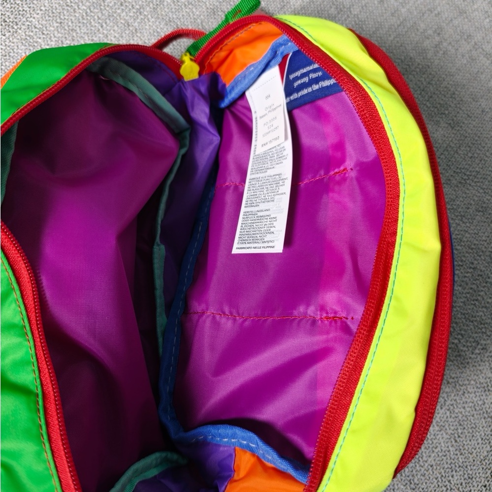 cotopaxi Nido Hot Pink Nylon Cosmetic Pouch with Multicolor Tabs - Picture 3 of 3